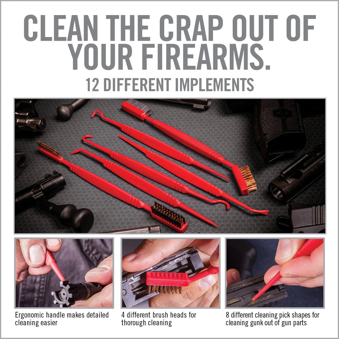 REAL AVID ACCU-GRIP PICKS & BRUSHES REINIGUNGSHAKEN UND BÜRSTEN