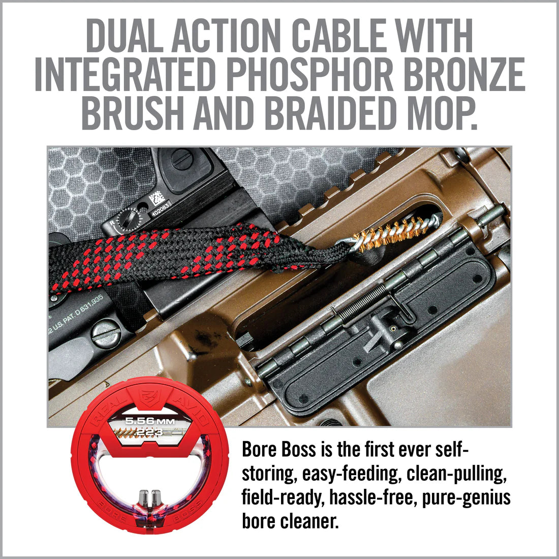 REAL AVID BORE BOSS WAFFENREINIGUNGSSCHNUR FÜR KALIBER .30, .308, 7,62MM