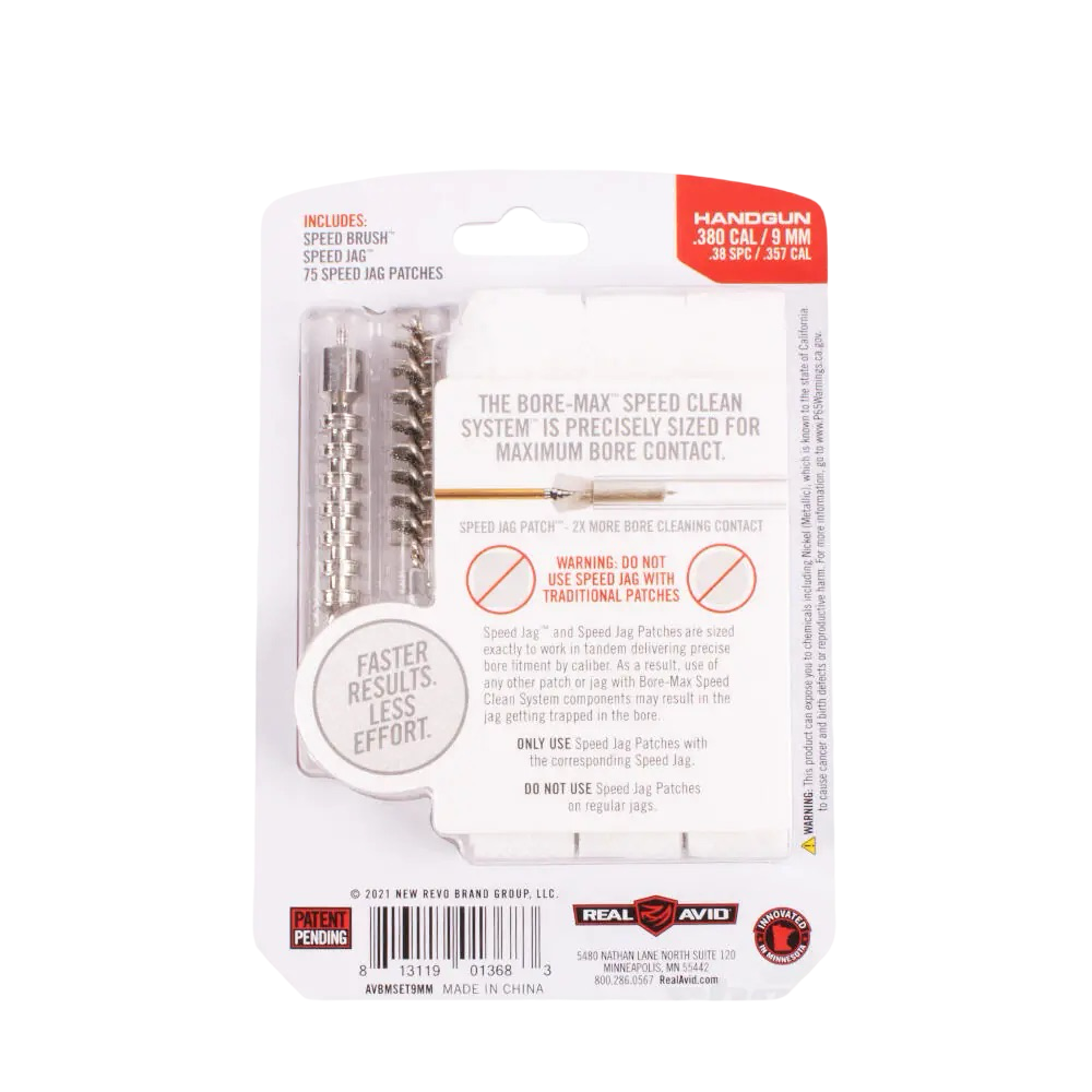 Real Avid Bore-Max Speed Clean Upgrade 9 mm Reinigungskit