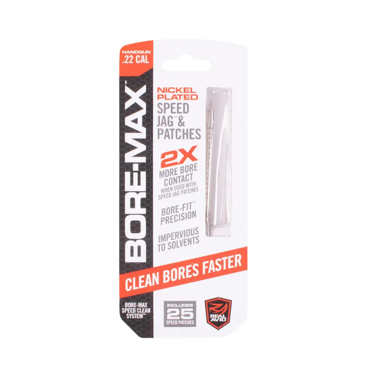 REAL AVID BORE-MAX SPEED JAG & PATCHES .22 PISTOLE