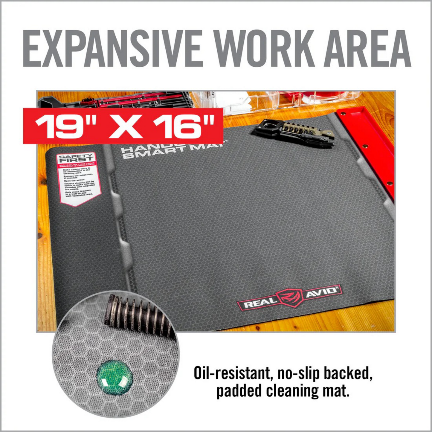 REAL AVID HANDGUN SMART MAT Reinigungsmatte für Kurzwaffe